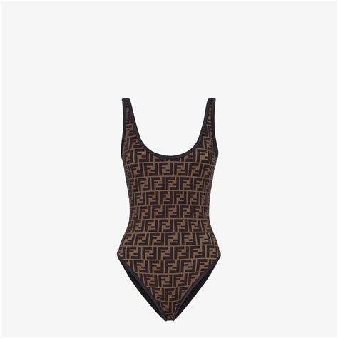 fendi bathing suit sale|fendi brown lycra swimsuit.